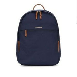 Blue with faux leather brown detail Vince Camuto Backpack nylon